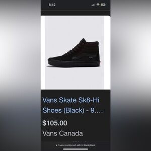 Vans comfy cush sk8-hi black/black wmns 9